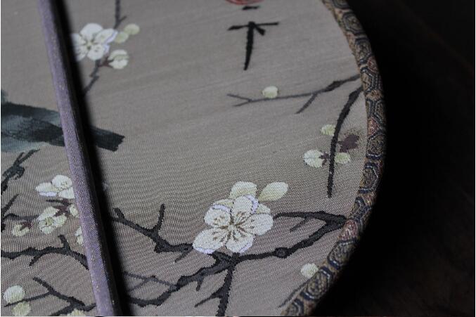 宋徽宗梅花小鳥緙絲團扇