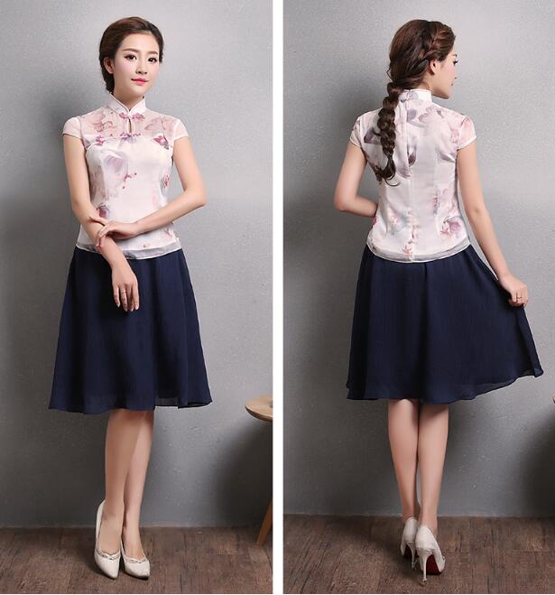 民族風印花女士唐裝