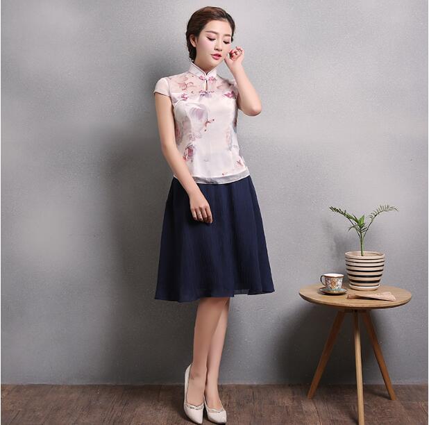 民族風印花女士唐裝