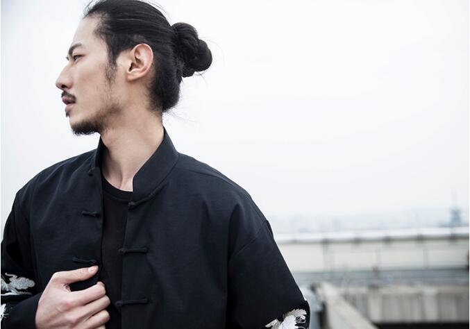 民族復(fù)古家佳樂文學仙鶴祥云繡花盤扣唐裝