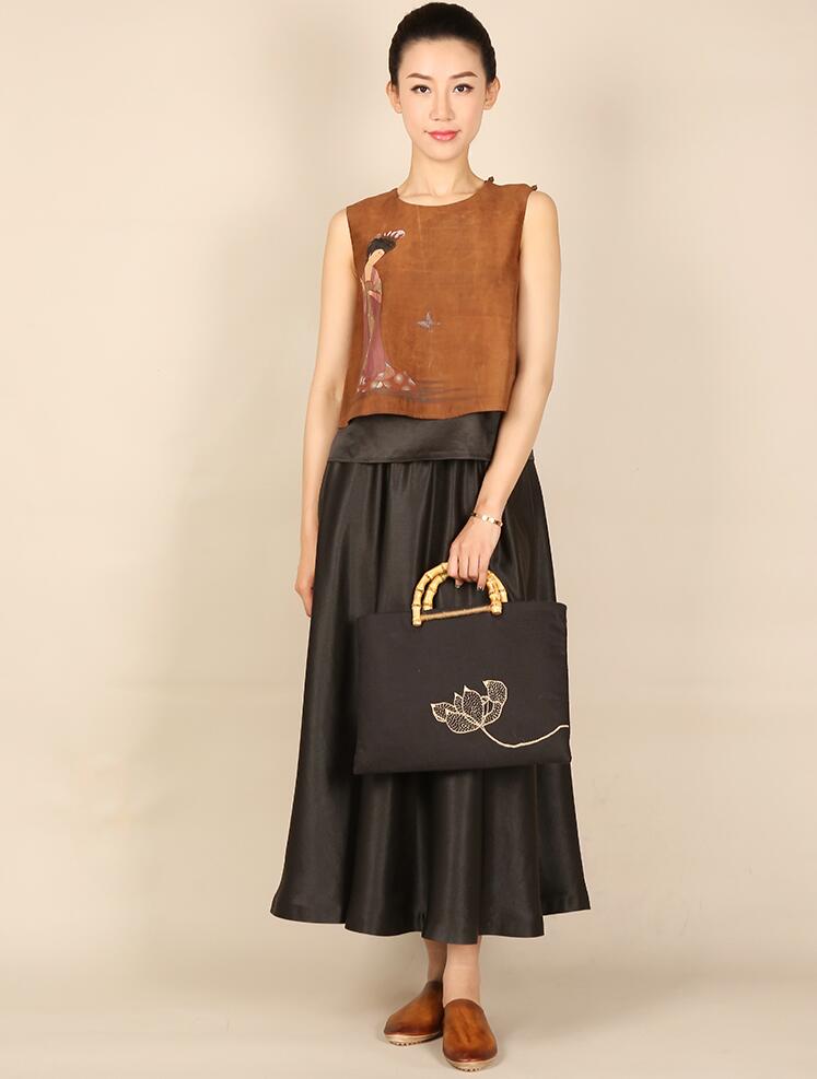 家佳樂文學(xué)中式背心女士唐裝