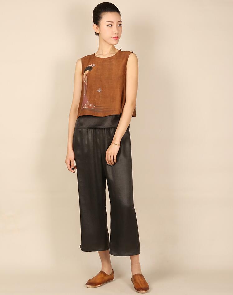 家佳樂文學(xué)中式背心女士唐裝