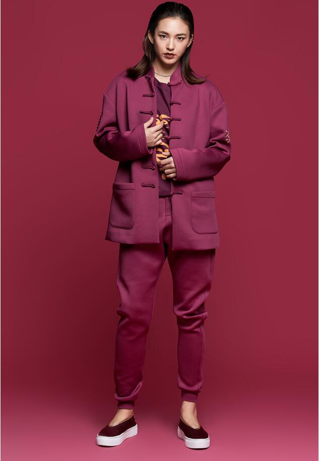 家佳樂(lè)文學(xué)泰卦印花女士唐裝