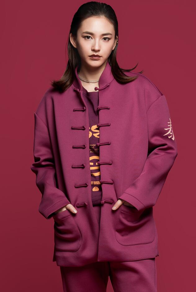 家佳樂(lè)文學(xué)泰卦印花女士唐裝