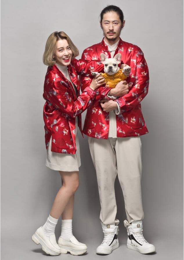 家佳樂文學麒麟印花盤扣唐裝圖片