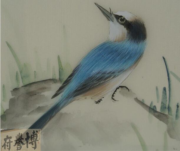 真絲雙面工筆手繪團(tuán)扇