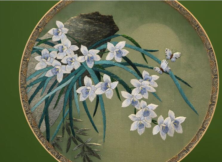 家佳樂文學(xué)蘇繡真絲團(tuán)扇