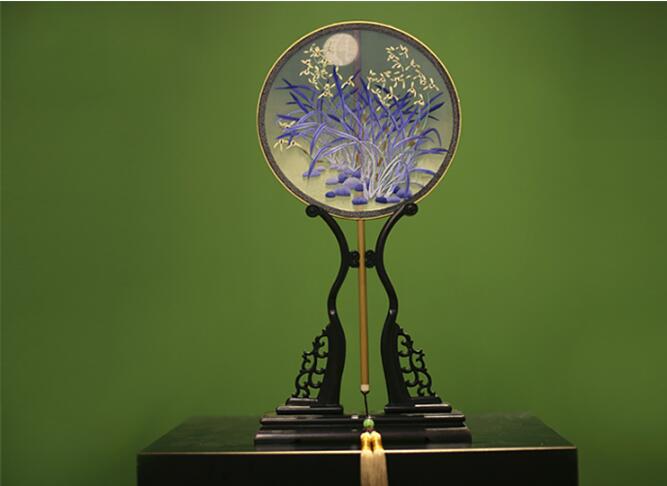 家佳樂(lè)文學(xué)蘇繡真絲扇