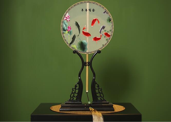 家佳樂(lè)文學(xué)蘇繡真絲扇