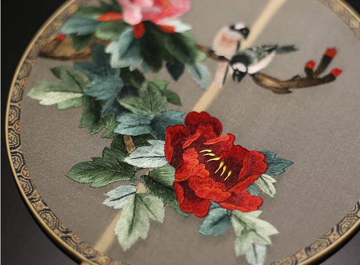 家佳樂(lè)文學(xué)刺繡真絲宮扇