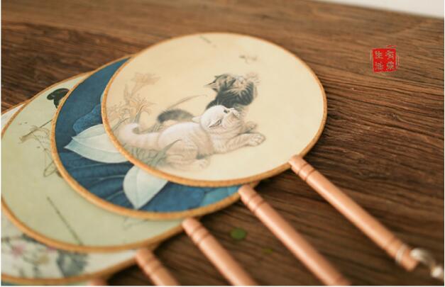 古典團扇復古園扇圖片