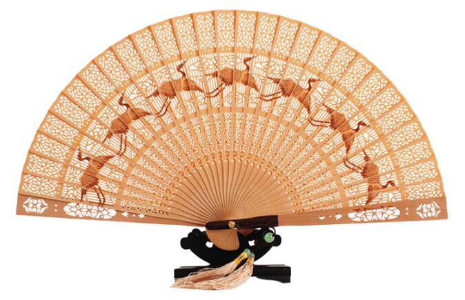 家佳樂文學(xué)紅檀香扇折扇圖片