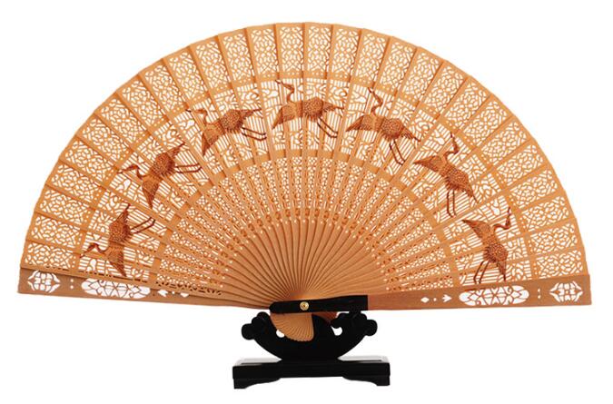 家佳樂文學(xué)紅檀香扇折扇圖片