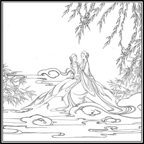 白蛇傳的故事，白蛇傳繪本插畫