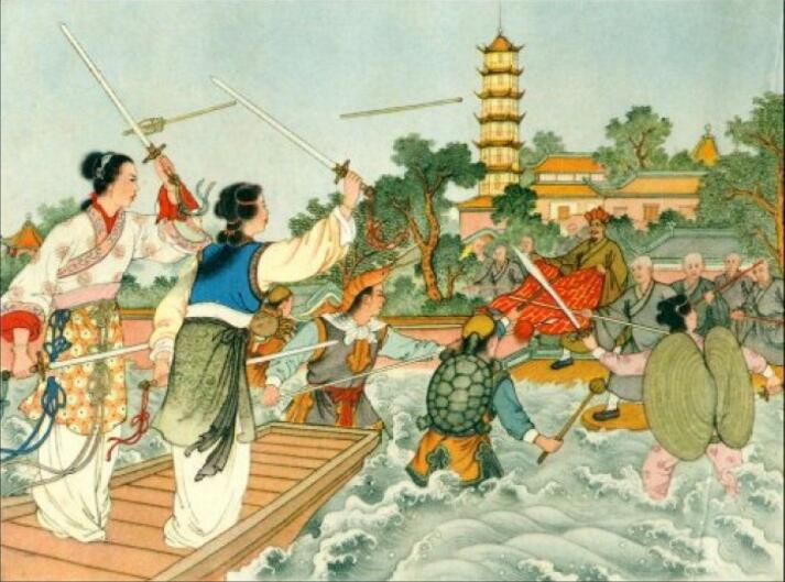 家佳樂文學(xué)白蛇傳奇，白蛇傳繪本插畫