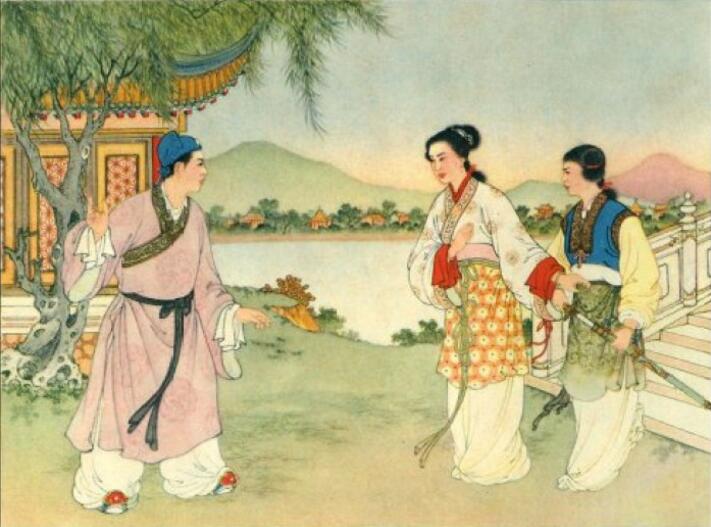 家佳樂文學(xué)白蛇傳奇，白蛇傳繪本插畫