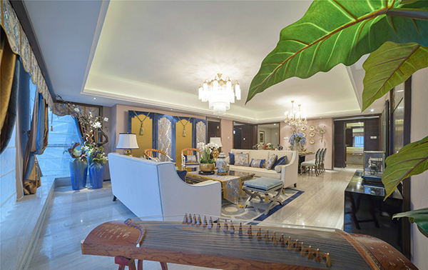 新中式裝飾風(fēng)格，會(huì)舍裝修設(shè)計(jì)