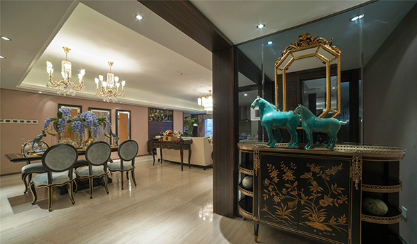 新中式裝飾風(fēng)格，會(huì)舍裝修設(shè)計(jì)