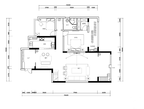 新中式裝修設計圖，會舍裝修設計圖