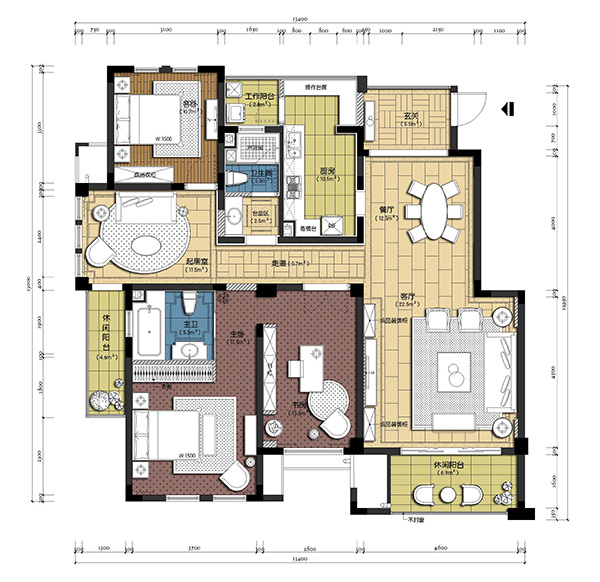 新中式裝修，會(huì)舍裝修設(shè)計(jì)(四)