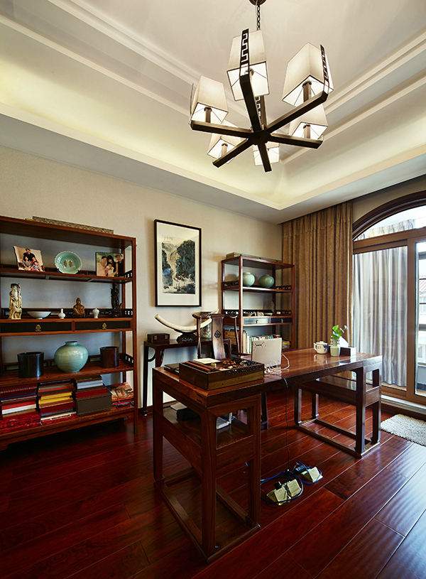 新中式裝修設(shè)計，會舍裝修設(shè)計圖(八)