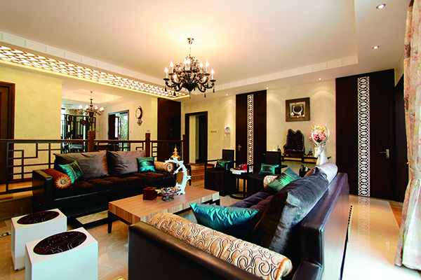 中天花園，簡約新中式家裝別墅樣板房