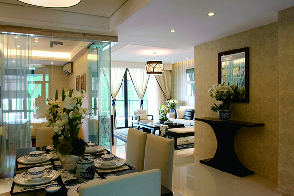 新中式別墅裝修設(shè)計(jì)，愛上青花瓷