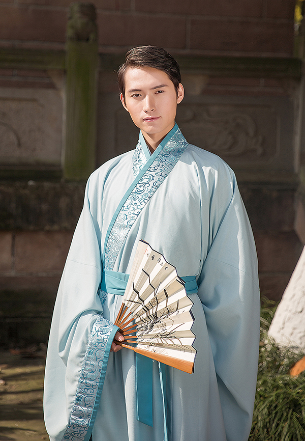 漢服 雙繞長(zhǎng)曲裾直裾漢服