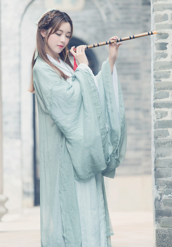 魏晉 漢服交領大袖曲裾裝