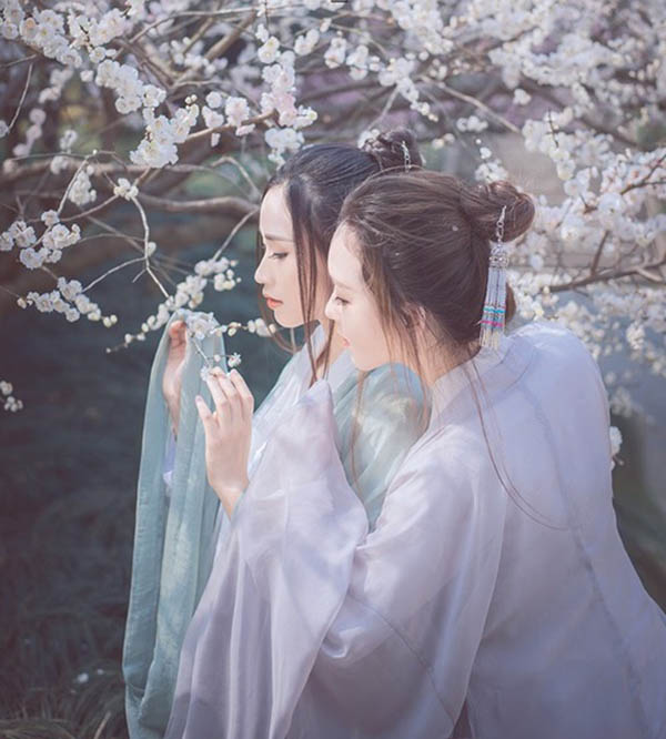 漢服 魏晉風改良雪紡襦裙