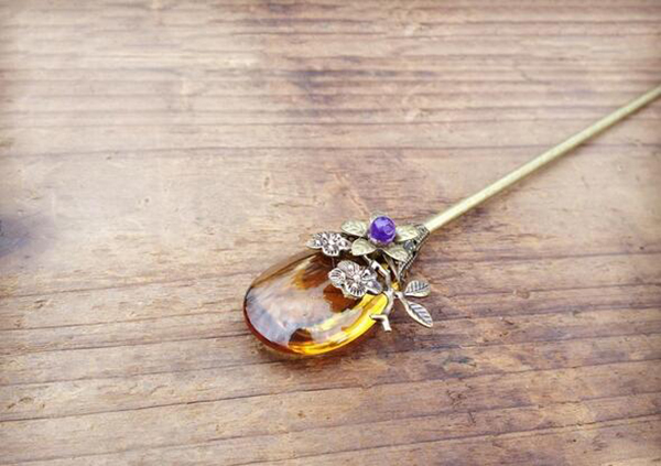 大水滴古典家佳樂(lè)文學(xué)盤發(fā)發(fā)簪單簪