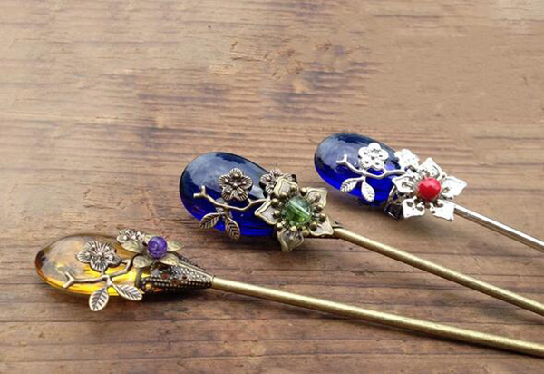 大水滴古典家佳樂(lè)文學(xué)盤發(fā)發(fā)簪單簪