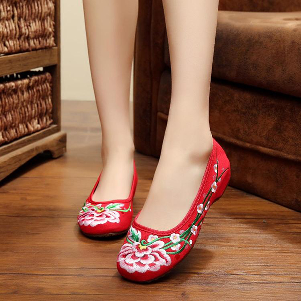 家佳樂文學(xué)繡花鞋 民族風(fēng)布鞋