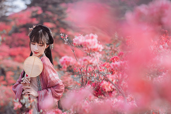 花不負(fù)儂，古裝女子攝影照片