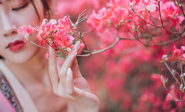 花不負(fù)儂，古裝女子攝影照片