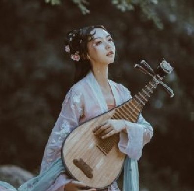 四款清新淡雅漢服，飄逸襦裙?jié)h服圖片