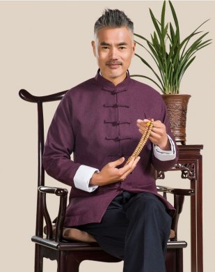 經(jīng)典國(guó)風(fēng)棉麻長(zhǎng)袖男士唐裝外套