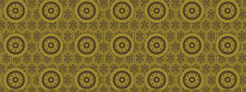 中國傳統(tǒng)服飾復古圓花圖案系列二，矢量素材