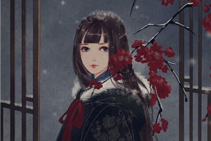 冬日飛雪女子古風(fēng)頭像，好看的動(dòng)漫頭像