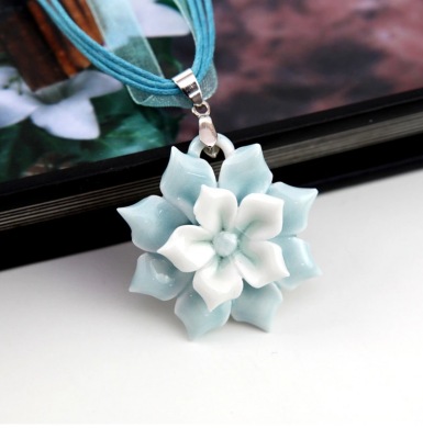 古風(fēng)白袂青衫家佳樂(lè)文學(xué)手工陶瓷項(xiàng)鏈