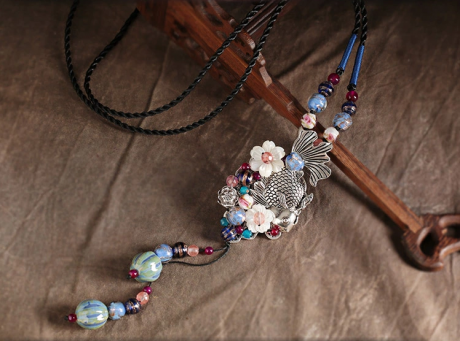 復(fù)古魚(yú)吊墜家佳樂(lè)文學(xué)風(fēng)毛衣鏈項(xiàng)鏈?zhǔn)罪? / data-ADVf=