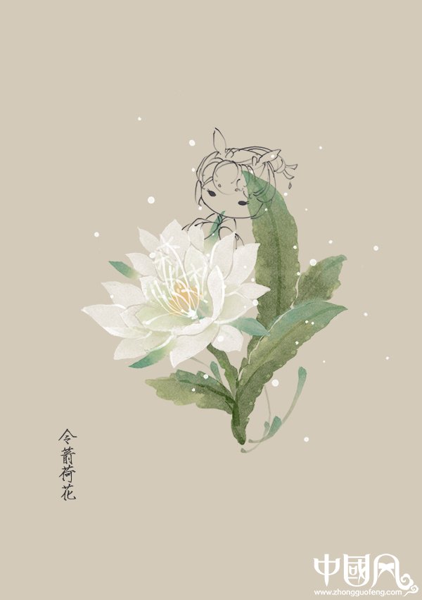 一組花與仙子古風(fēng)圖片，清新淡雅的古風(fēng)圖集