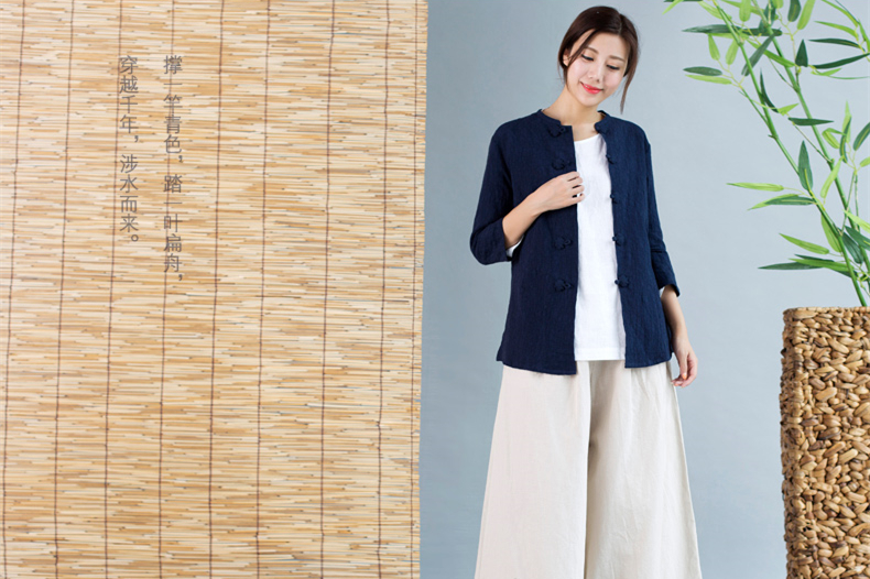 家佳樂(lè)文學(xué)唐裝女外套七分袖中式茶服