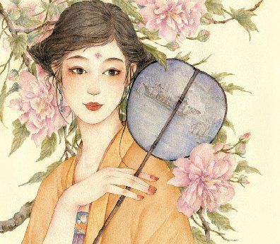 24節(jié)氣水彩手繪插畫(huà)，清新淡雅唯美女子插畫(huà)