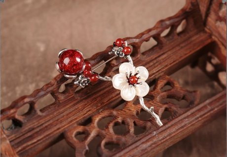 家佳樂文學(xué)貝殼花氣質(zhì)胸花胸針飾品