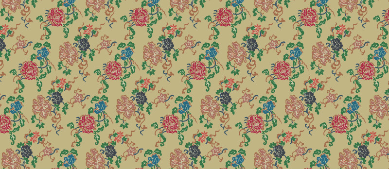 中國(guó)傳統(tǒng)織錦圖案與配色七，矢量素材AI圖片