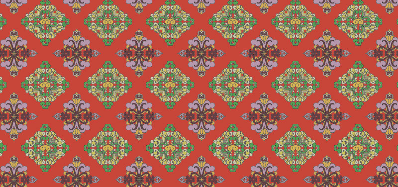 中國(guó)傳統(tǒng)織錦圖案與配色六，矢量素材AI圖片