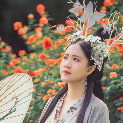 淡雅清新木槿花女生頭像，唯美古風(fēng)真人頭像