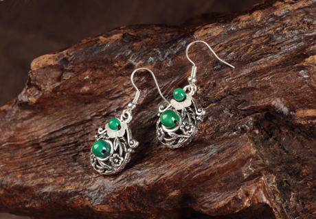 清新花朵耳墜復古家佳樂文學耳環(huán)首飾