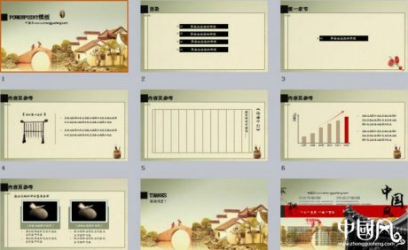 家佳樂(lè)文學(xué)江南水鄉(xiāng)PPT模板